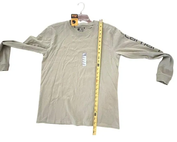 Carhartt Loose Fit Heavyweight LS Logo Sleeve Graphic Sleeve T-Shirt Small NWT - Image 5