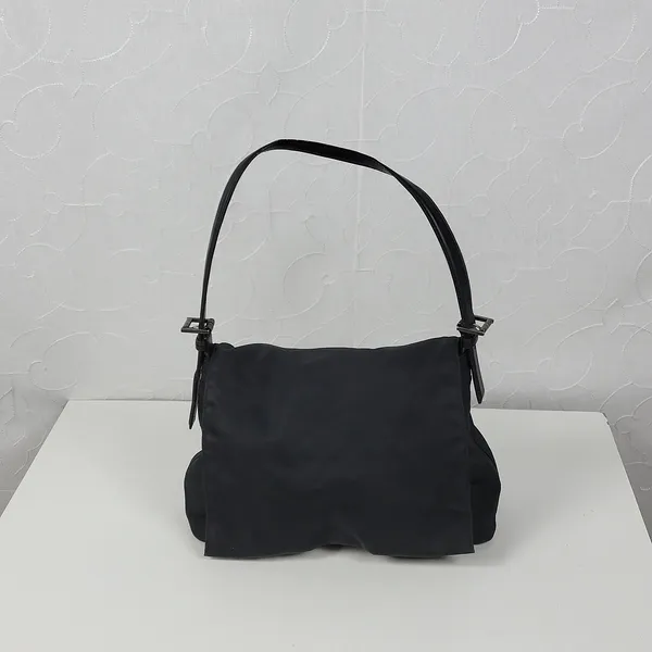 Vintage Coach Mercer 7424 Women Shoulder Bag Black Nylon Leather Twill Flap - Image 5