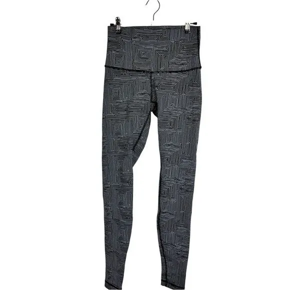 Lululemon Wunder Under Pant‎ (Hi-Rise) Maze Jacquard White Black W5AAYS Size 6 - Image 3