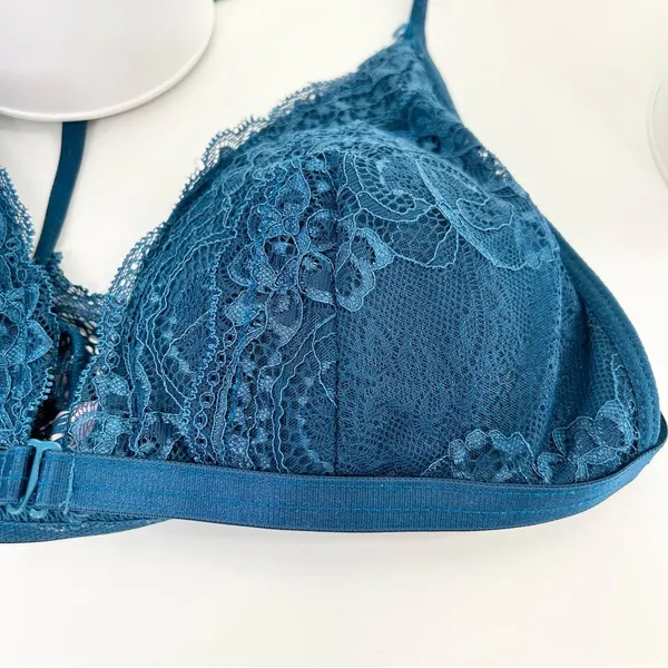 Teal Lace Bra Medium NWOT Blue - Image 2