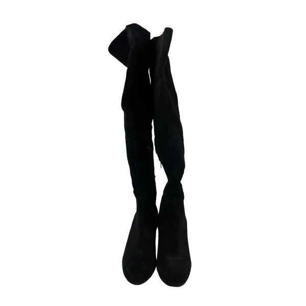 Steve Madden Hansil Women's Black Suede Lace Up Back Round Toe Winter Boots 5.5 - Image 2