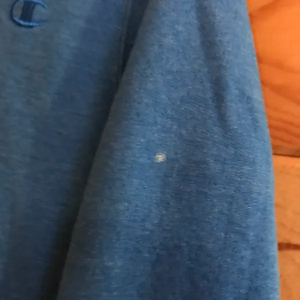 Champion CLOSET ESSENTIAL BLUE ZIP UP SWEATSHIRT HOODIE TOP - Image 6
