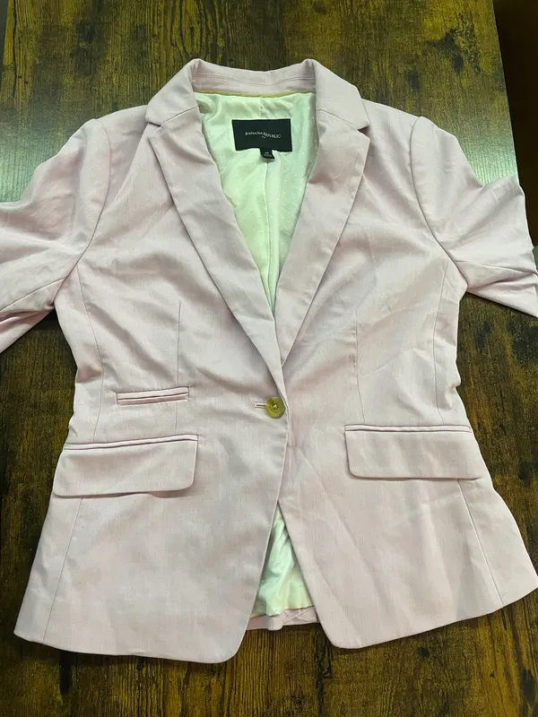 Banana Republic Pink Cutaway SingleButton Blazer SZ 4P & Dress Pants SZ 0 - Image 18