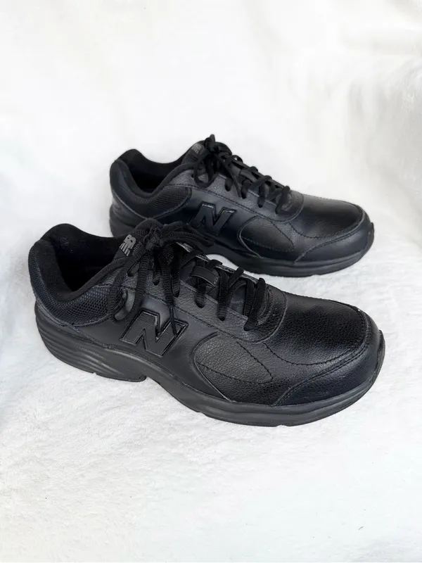 New Balance Womens 575 Athletic Shoes Size 10 Black Leather WW575BL2 Walking - Image 7