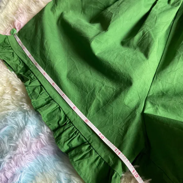 Ruffled Sleeveless Solid Romper Green - Image 5