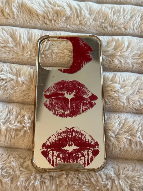 Red Lip Print Mirror Phone Case - iPhone 14 Pro Max - Image 2