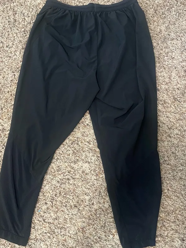 Nike Black Drawstring Athletic Pants with Mesh Liner - Image 2