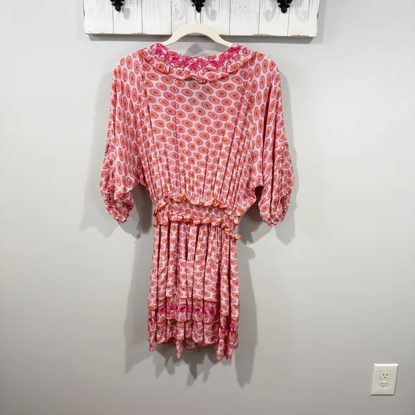 Taj by Sabrina Ilias Pink Dress Size L - Image 4