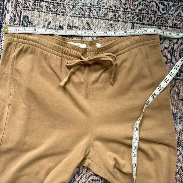 VINCE Cropped Wide Leg Pant in Dune Size XS Tan Tie Waist Drawstring Casual Pant - Image 10