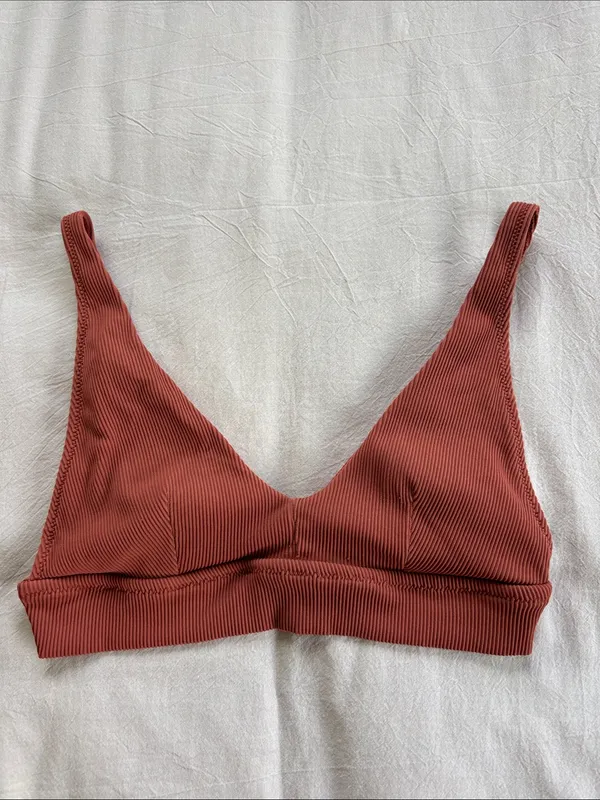 Aerie Ribbed Rust Bikini set - Image 4