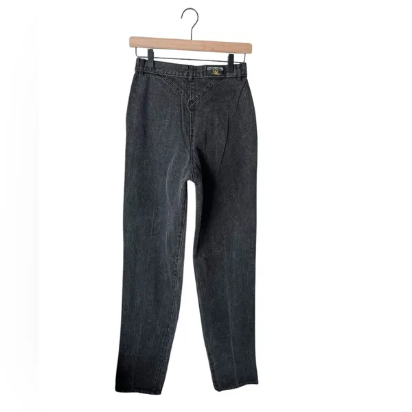 Rockies Vintage Southwestern Bareback Denim Straight Leg Washed Black Jeans - Image 2