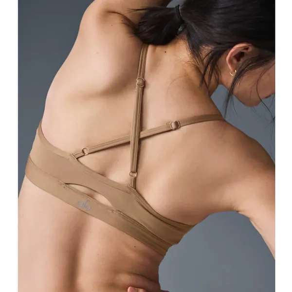 Alo Airlift Intrigue Bra Toasted Almond Brown Tan Small - Image 2