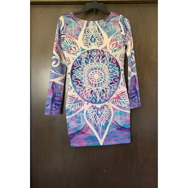 Peppermayo peacock purple bodycon dress womens size 8 - Image 7