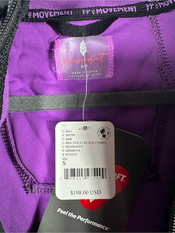 FP Movement‎ Go The Distance Fleece Jacket S Red Violet Black $198 NWT - Image 8
