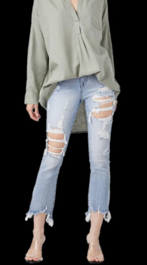 Risen Boutique High Rise Flare Jeans - Image 2