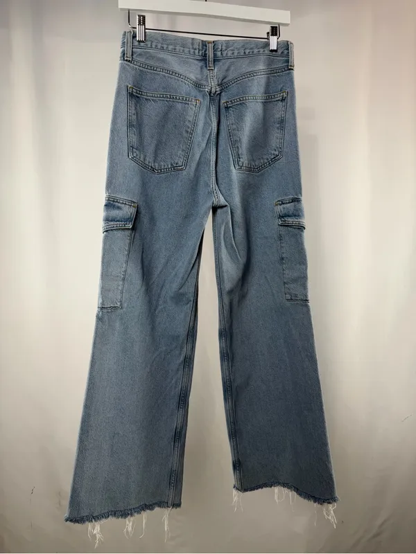 AGOLDE Minka Cargo Jeans in Realm‎ Light Blue Size 26 - Image 7
