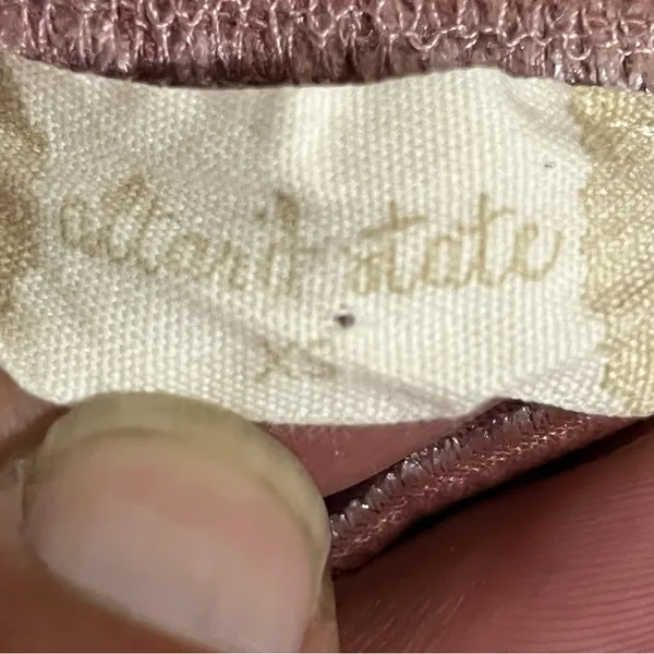 Altar'd State Velvet Butterfly‎ Crop Top Long Sleeve Pink Fairy XS - Image 4