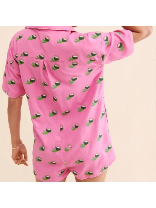 Farm Rio Cross stitch Coconut Romper size‎ medium - Image 2