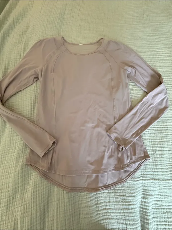 Lululemon Sculpt Long-Sleeve Performance Top Powdered Mauve - Image 3