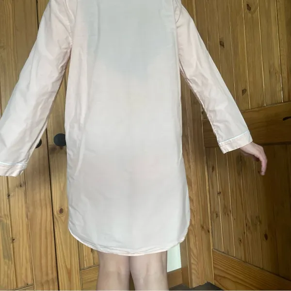 Madewell 100% Cotton Embroidered Oversized Pajama Shirt Dress Medium - Image 2