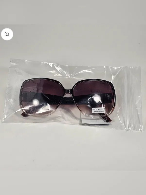 Tommy Hilfiger WP OL632 Butterfly Sunglasses Brown Crystal Frame Gradient Lens - Image 8
