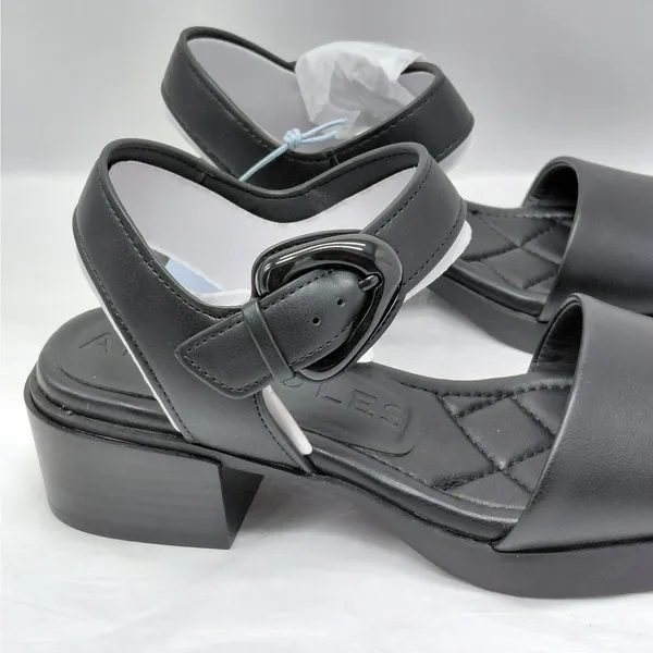 Aerosoles Women Platform Sandals Size 6 Black Comfort Block Heel Everyday Shoes - Image 4