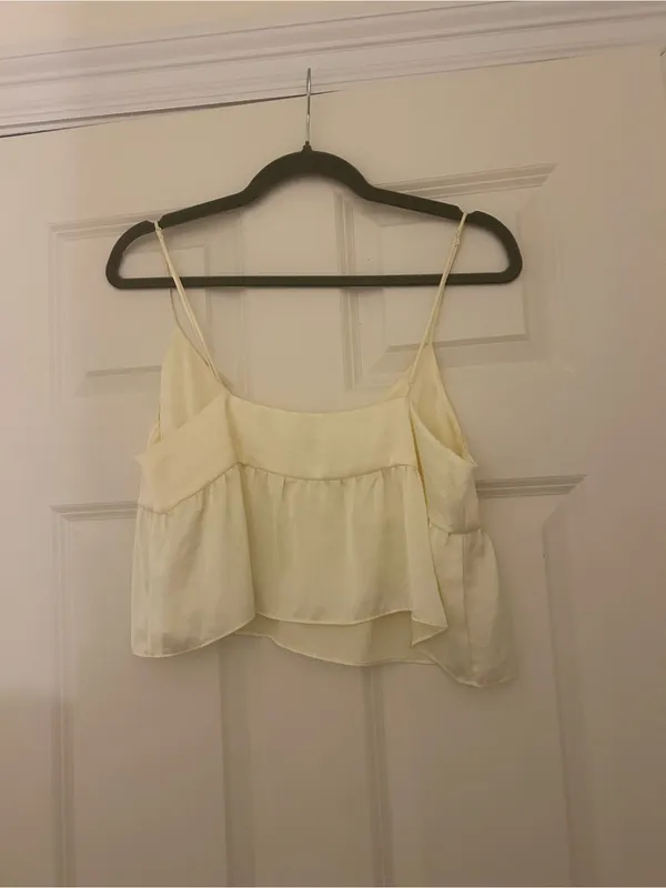 Aritzia Butter Yellow Wilfred Satin Cami - Image 2