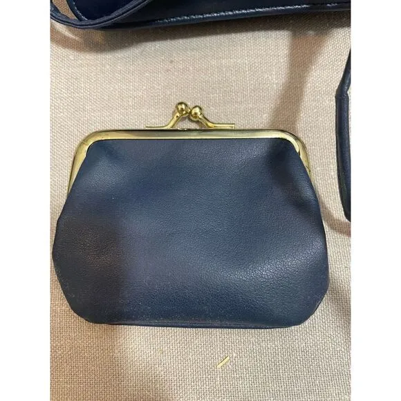 Buxton Crossbody Purse Convertible to‎ Belt Wallet Clutch Navy change purse, Key - Image 3