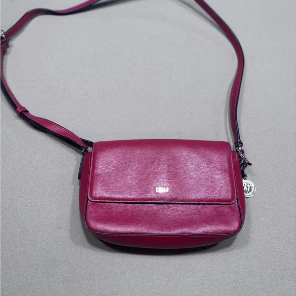 DKNY Sutton Red Leather Bryant Flap Crossbody - Image 2