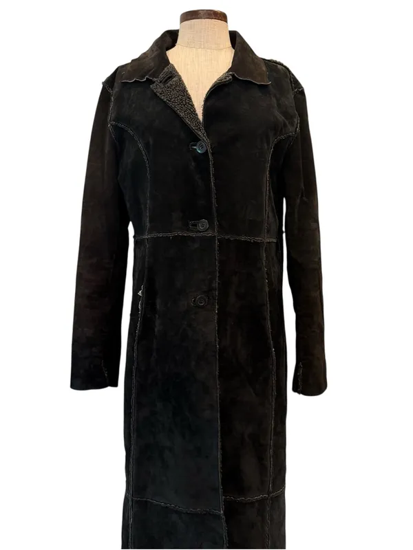 Vintage D’ Carlo y2k vintage suede leather duster coat gothic - Image 3