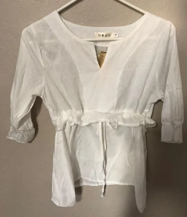 Summer Top White Size M - Image 6