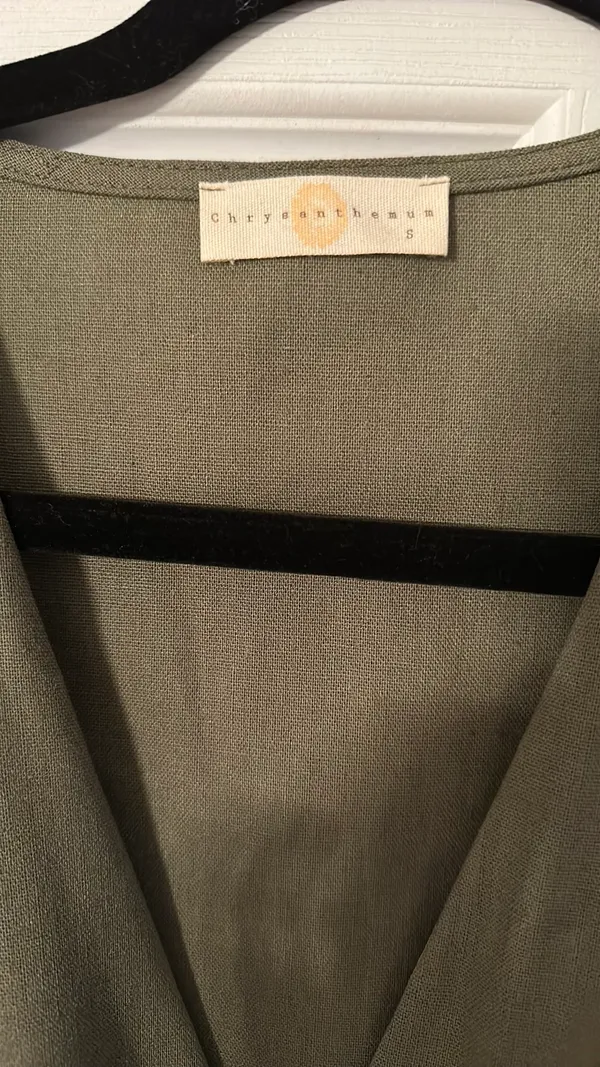 Green Linen Jumpsuit - Image 3