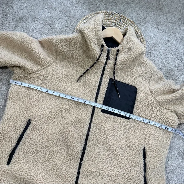Eddie Bauer Women’s Chilali Fleece Full Zip Jacket Hooded Sherpa in Beige 2XL - Image 12