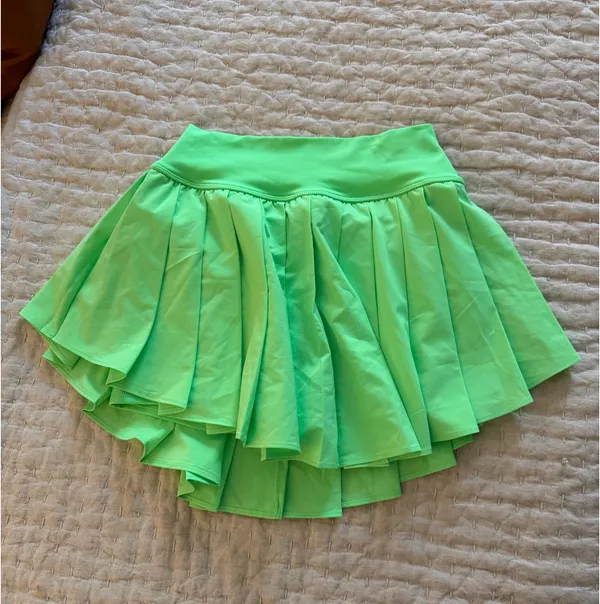 Lime green Aerie Pleated active skort  - Image 5