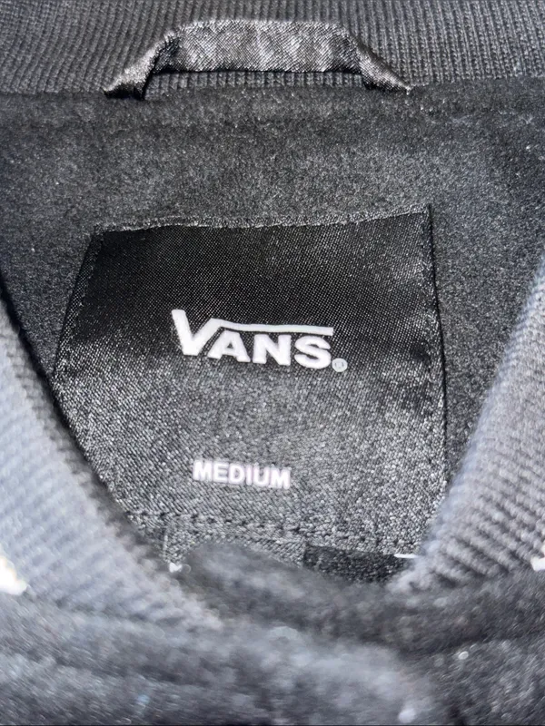 NWT Vans Off The Wall Varsity Letterman Vest Wool Blend Black SZ-M - Image 5