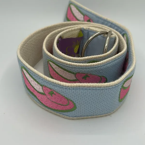 CJ Laing Perfectly Preppy D-ring Belt - Loafer embroidered - Size S - Image 6