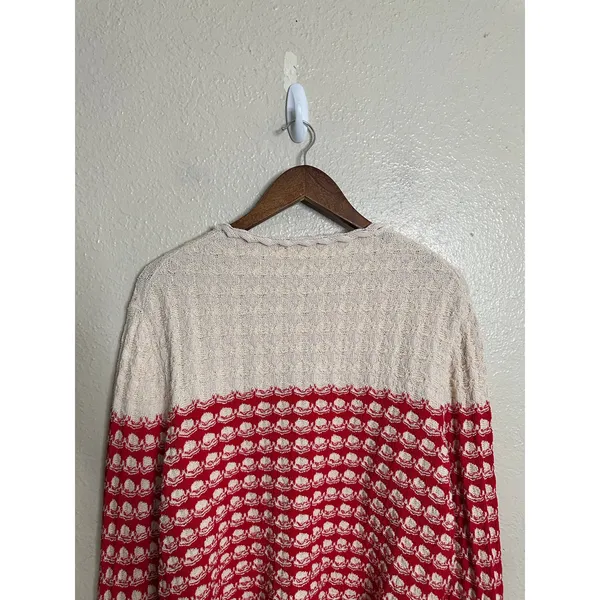 J.Crew Textured Crochet Lady Jacket in Moroccan Sand Red size XL Coastal Cottage - Image 10