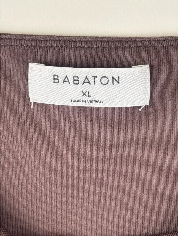 Aritzia Babaton Contour Squareneck Long Sleeve Bodysuit Brown XL 73936 - Image 4