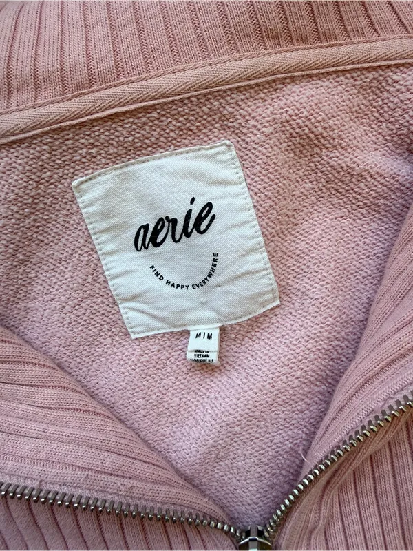 Aerie Down To Earth Quarter Zip Size Medium - Image 5