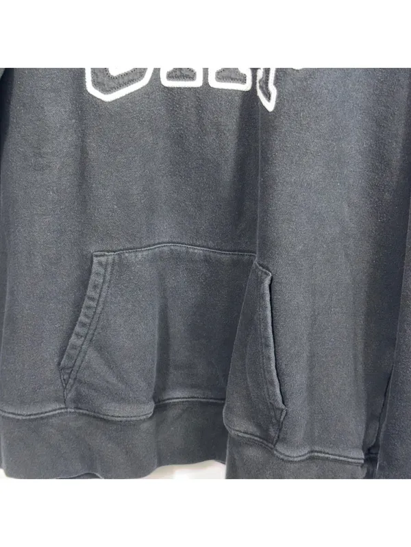 Gap Black Logo Pullover Hoodie Women’s L - Image 3