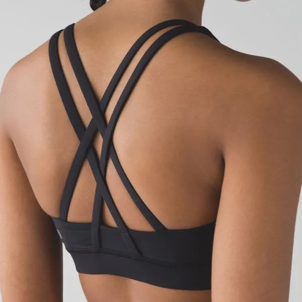 Lululemon Black‎ Energy Criss Cross Back Sports Bra Size 2 - Image 2
