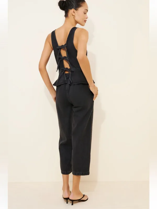 Free People Hazel Denim Jumpsuit- size Small - Image 2