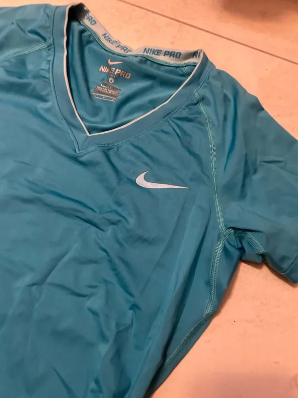 Nike Pro Dri-Fit AthlNike Pro Dri-Fit Athletic T-Shirt Women's Blue Short Sleeve - Image 2