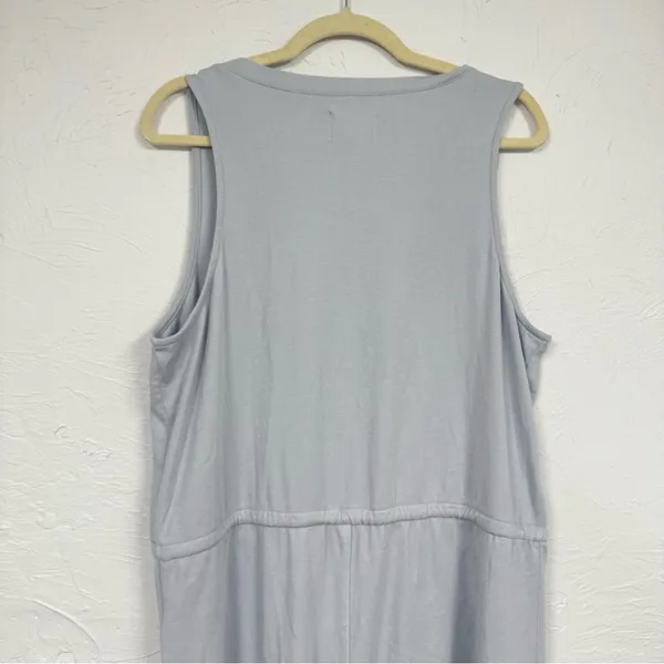 Madewell Grey Sleeveless Casual Romper Womens L Cinch Waist Summer Beachy - Image 11