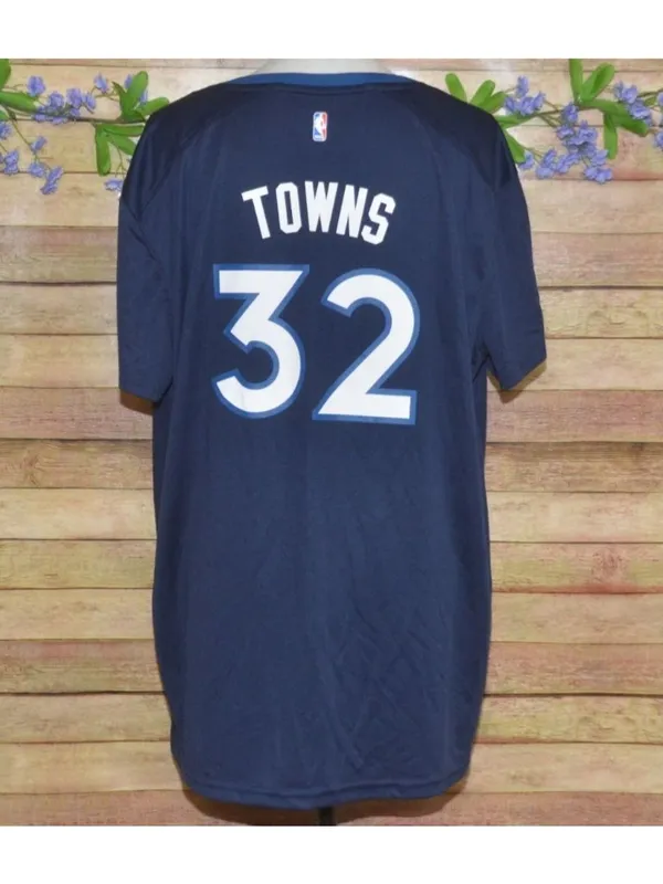 Fanatics Womens Blue Minnesota Timberwolves Towns #32 Jersey Shirt Top Size 2XL - Image 7
