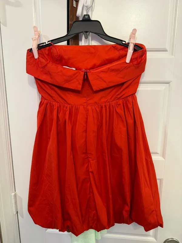 Indie Collection Red Bubble Strapless Dress - Image 3