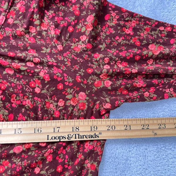 Free‎ People Intimately Kaya Print Cutout Bodysuit Chocolate Combo Womens Medium Red - Image 9