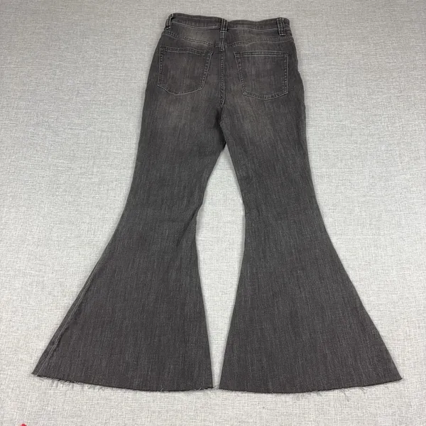 We The Free People Jeans Womens 29 Gray Charcoal Wash Flared Slim Stretch Denim - Image 4