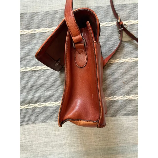 Vintage Brown Woven Leather Etienne Aigner Boho Purse Handbag - Image 8
