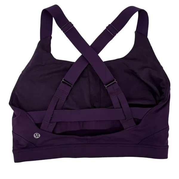 Lululemon Pure Practice Bra Deep‎ Zinfandel Purple Women 6 Luxtreme Strappy - Image 3